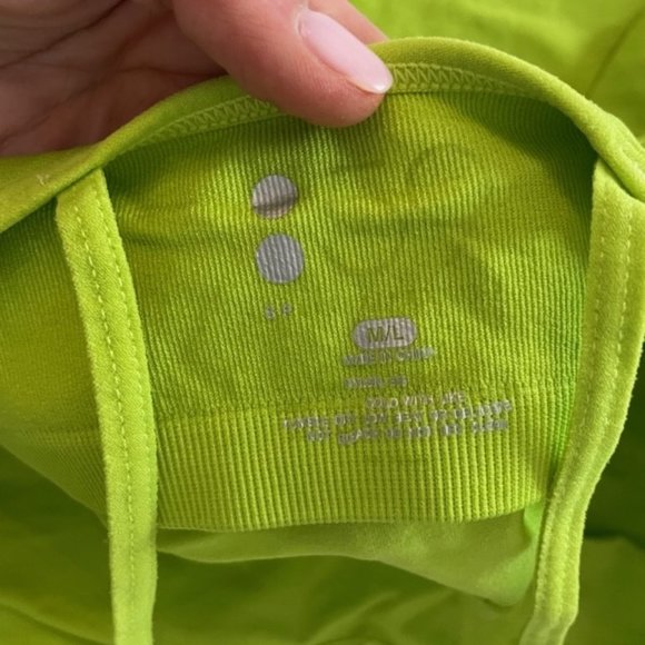 Splits59 Seamless Cami Tank Top Cropped Lime Green M/L - Picture 4 of 4